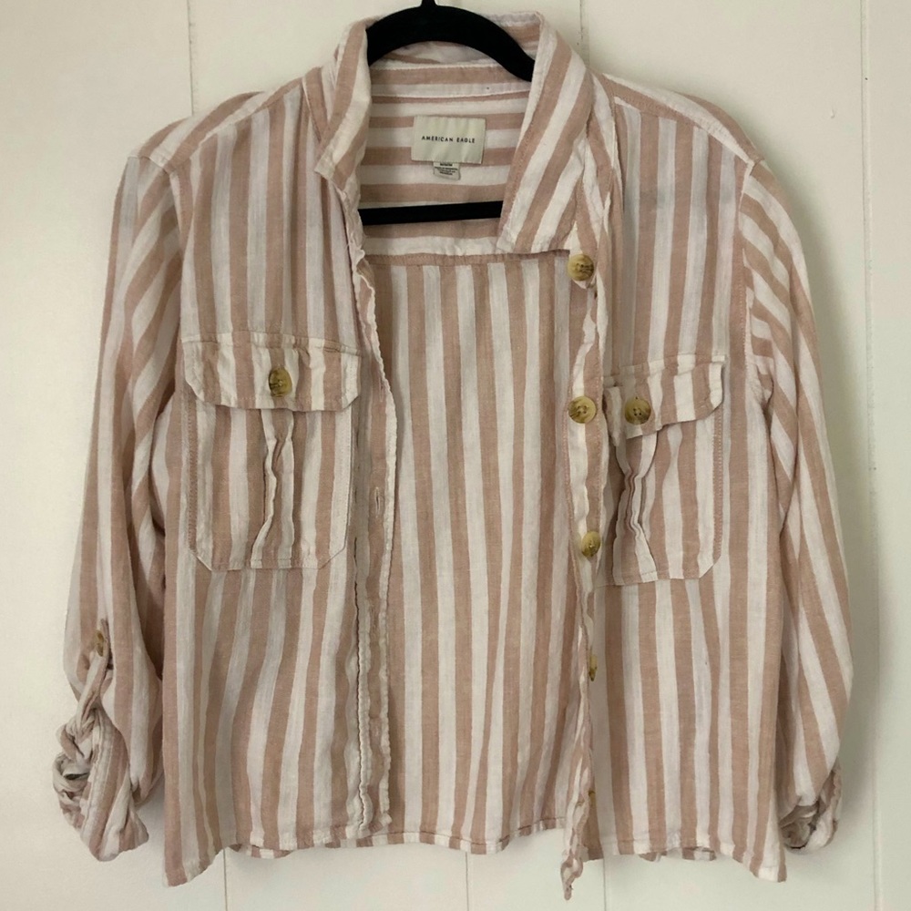 Stripped button down American eagle